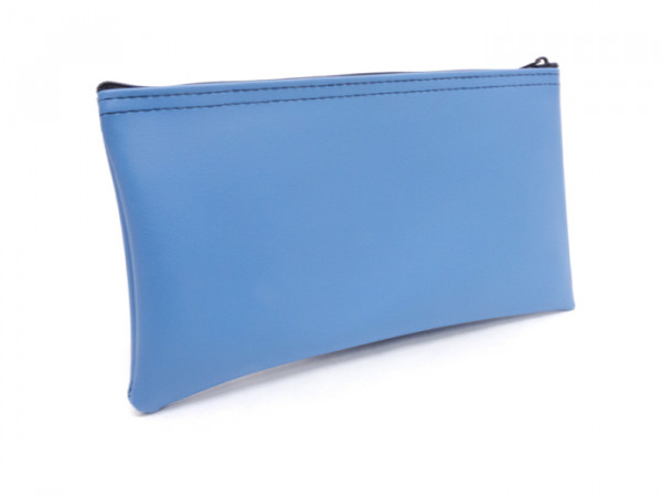 Light Blue Zipper Bank Bag, 5.5